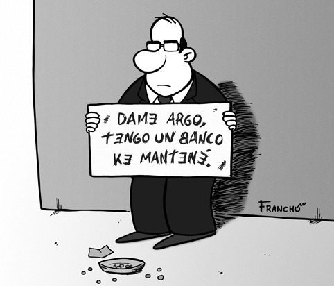 Vinyeta d'humor gràfic: Rescate Banco, crisi
